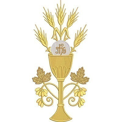 Matriz de matriz Matriz De Bordado Cálice Jhs Com Trigos E Folhas De Uvas