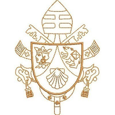 Matriz de matriz Matriz De Bordado Brasão Bento Xvi Contornado