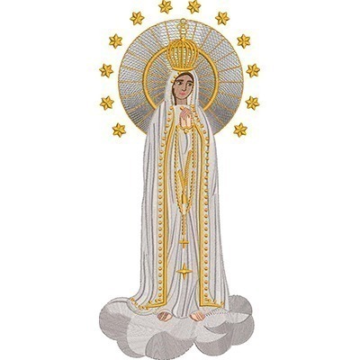 Matriz de matriz Matriz De Bordado Nossa Senhora De Fátima 35 Cm