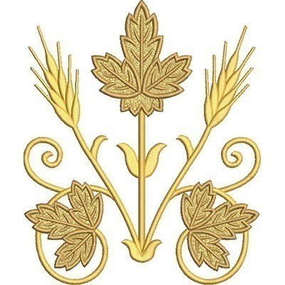 Matriz de matriz Matriz De Bordado Arabescos Com Trigos E Folhas De Uvas 5