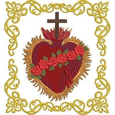 Matriz de matriz Matriz De Bordado Imaculado Coração De Maria 15 Cm
