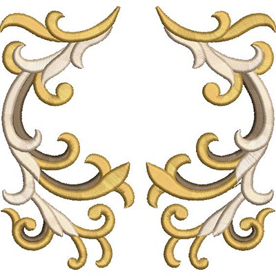 Matriz de matriz Matriz De Bordado Volutas Flor De Lis 9