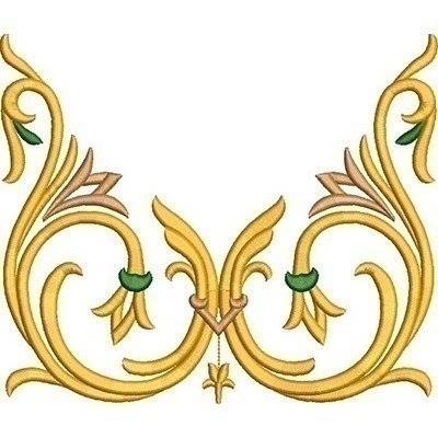 Matriz de matriz Matriz De Bordado Arabescos Dourados 2