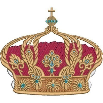 Matriz de matriz Matriz De Bordado Coroa Grande 16 Cm