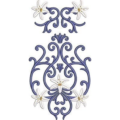 Matriz de matriz Matriz De Bordado Arabescos Com Lírios 3