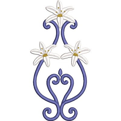 Matriz de matriz Matriz De Bordado Arabescos Com Lírios 10