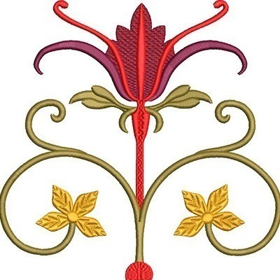 Matriz de matriz Matriz De Bordado Arabesco Com Flores 4