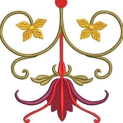 Matriz de matriz Matriz De Bordado Arabesco Com Flores 6
