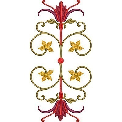 Matriz de matriz Matriz De Bordado Arabesco Com Flores 7