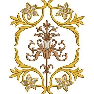 Matriz de matriz Matriz De Bordado Moldura Volutas Florais 1