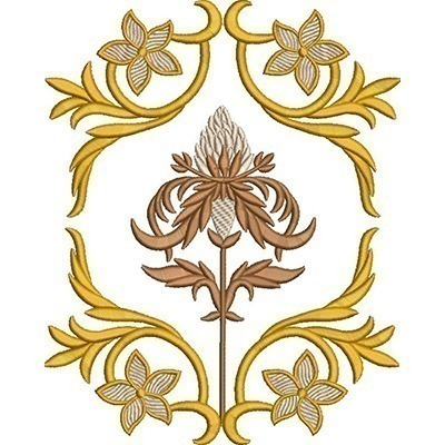 Matriz de matriz Matriz De Bordado Moldura Volutas Florais 2
