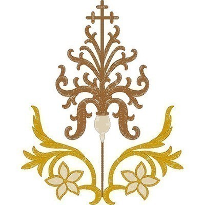 Matriz de matriz Matriz De Bordado Moldura Volutas Florais 3