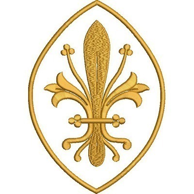 Matriz de matriz Matriz De Bordado Moldura Flor De Lis 3