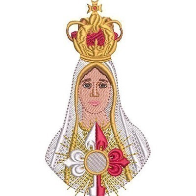 Matriz de matriz Matriz De Bordado Nossa Senhora De Fátima 12 Cm