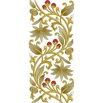 Matriz de matriz Matriz De Bordado Barrado Floral Rippled 36 Cm