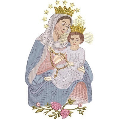 Matriz de matriz Matriz De Bordado Nossa Senhora Do Rosário 7