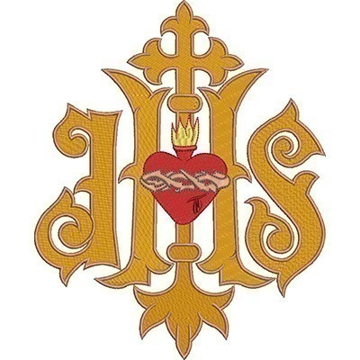 Matriz de matriz Matriz De Bordado Jhs Com Sagrado Coração 20 Cm