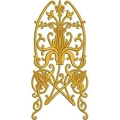 Matriz de matriz Matriz De Bordado Volutas 24 Cm