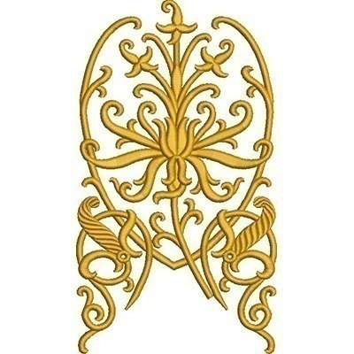 Matriz de matriz Matriz De Bordado Volutas 20 Cm