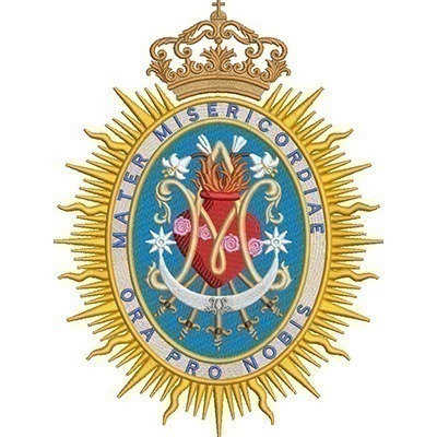 Matriz de matriz Matriz De Bordado Medalha Mariana Mater Misericordiae