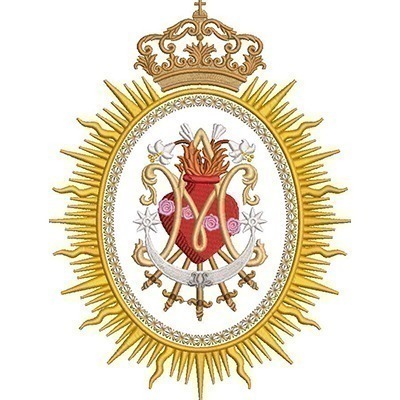 Matriz de matriz Matriz De Bordado Medalha Mariana Mater Misericordiae 3