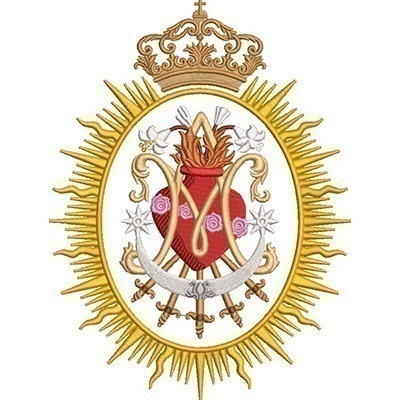 Matriz de matriz Matriz De Bordado Medalha Mariana Mater Misericordiae 4