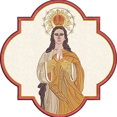 Matriz de matriz Matriz De Bordado Nossa Senhora Dos Anjos Na Moldura