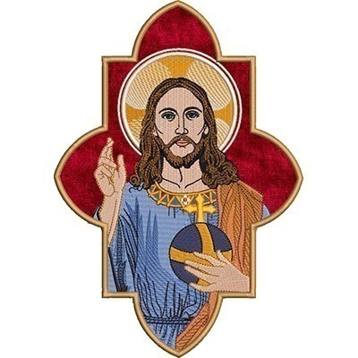 Matriz de matriz Matriz De Bordado Jesus Santissimo Salvador Na Moldura