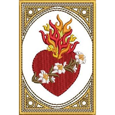 Matriz de matriz Matriz De Bordado Escapulário Castíssimo Coração De José
