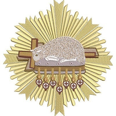 Matriz de matriz Matriz De Bordado Cordeiro De Deus 20 Cm