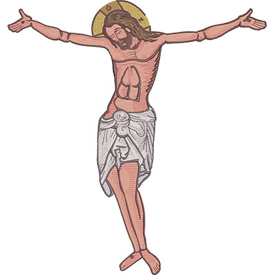 Matriz de matriz Matriz De Bordado Jesus Crucificado 35x37