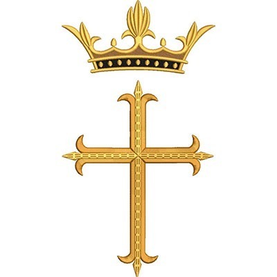 Matriz de matriz Matriz De Bordado Cruz Grande Com Coroa