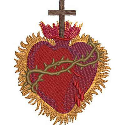 Matriz de matriz Matriz De Bordado Sagrado Coração De Jesus 10 Cm 2