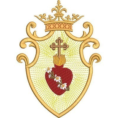 Matriz de matriz Matriz De Bordado Escudo Casto Coração De José