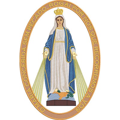 Matriz de matriz Matriz De Bordado Medalha Nossa Senhora Das Graças 30 Cm