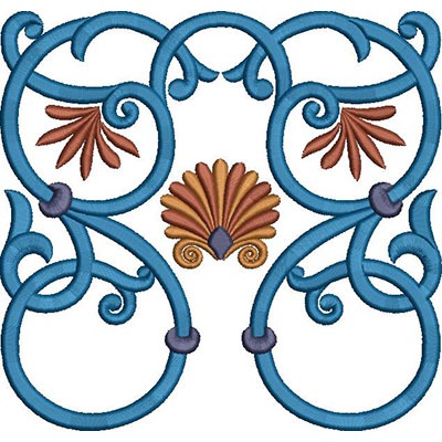 Matriz de matriz Matriz De Bordado Arabescos Com Concha 3