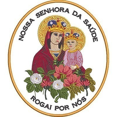 Matriz de matriz Matriz De Bordado Medalha Nossa Senhora Da Saúde 20 Cm