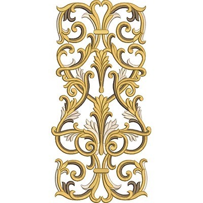 Matriz de matriz Matriz De Bordado Volutas 36 Cm
