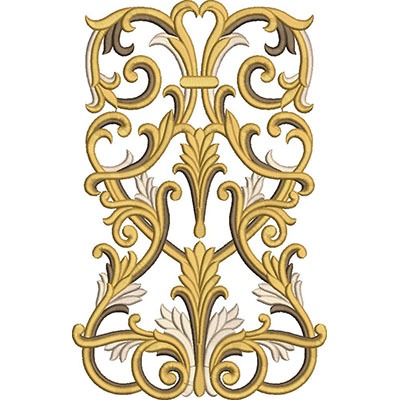Matriz de matriz Matriz De Bordado Volutas 27 Cm
