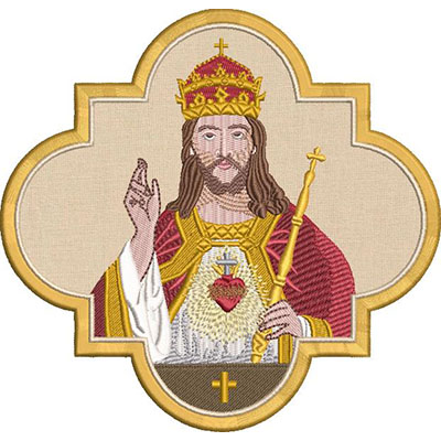 Matriz de matriz Matriz De Bordado Cristo Rei Na Moldura Aplicada