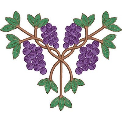 Matriz de matriz Matriz De Bordado Ornamento De Uvas 2