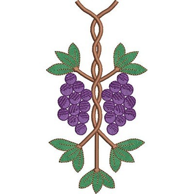 Matriz de matriz Matriz De Bordado Ornamento De Uvas 3