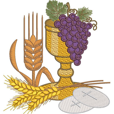 Matriz de matriz Matriz De Bordado Cálice Cacho De Uvas Com Trigo