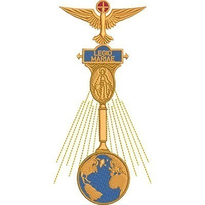 Matriz de matriz Matriz De Bordado Estandarte Da Legio Mariae 20 Cm