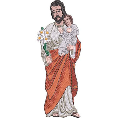 Matriz de matriz Matriz De Bordado São José Com Jesus 15 Cm