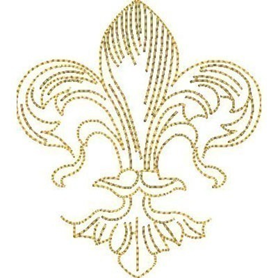 Matriz de matriz Matriz De Bordado Flor De Lis Adornada 4