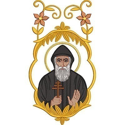 Matriz de matriz Matriz De Bordado São Charbel Makhlouf Na Medalha 3