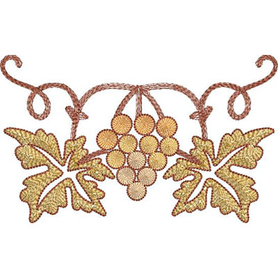 Matriz de matriz Matriz De Bordado Cacho De Uvas Pontos Leves