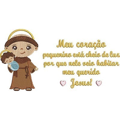 Matriz de matriz Matriz De Bordado Oração Santo Antônio Cute