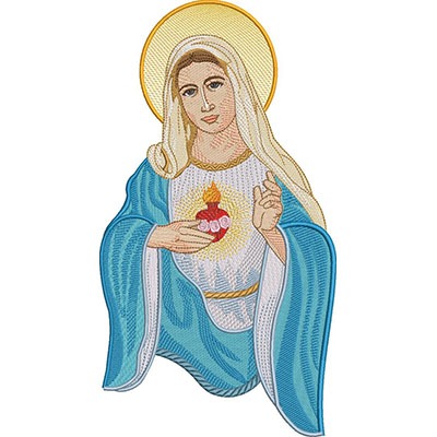 Matriz de matriz Matriz De Bordado Imaculado Coração De Maria 30 Cm
